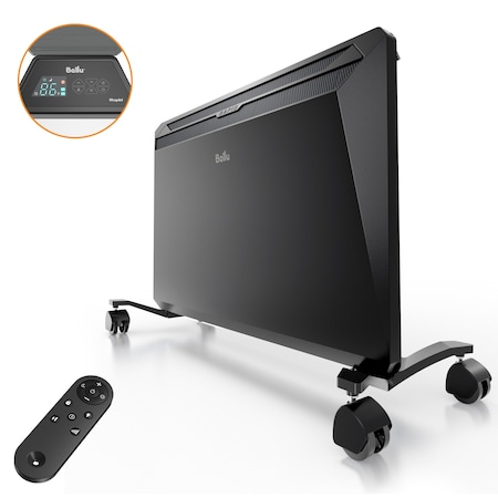 Edendirect 1500 W Electric Ceramic Heater, Black, Tip-Over Protection, Remote Control CZRNCK2EFB